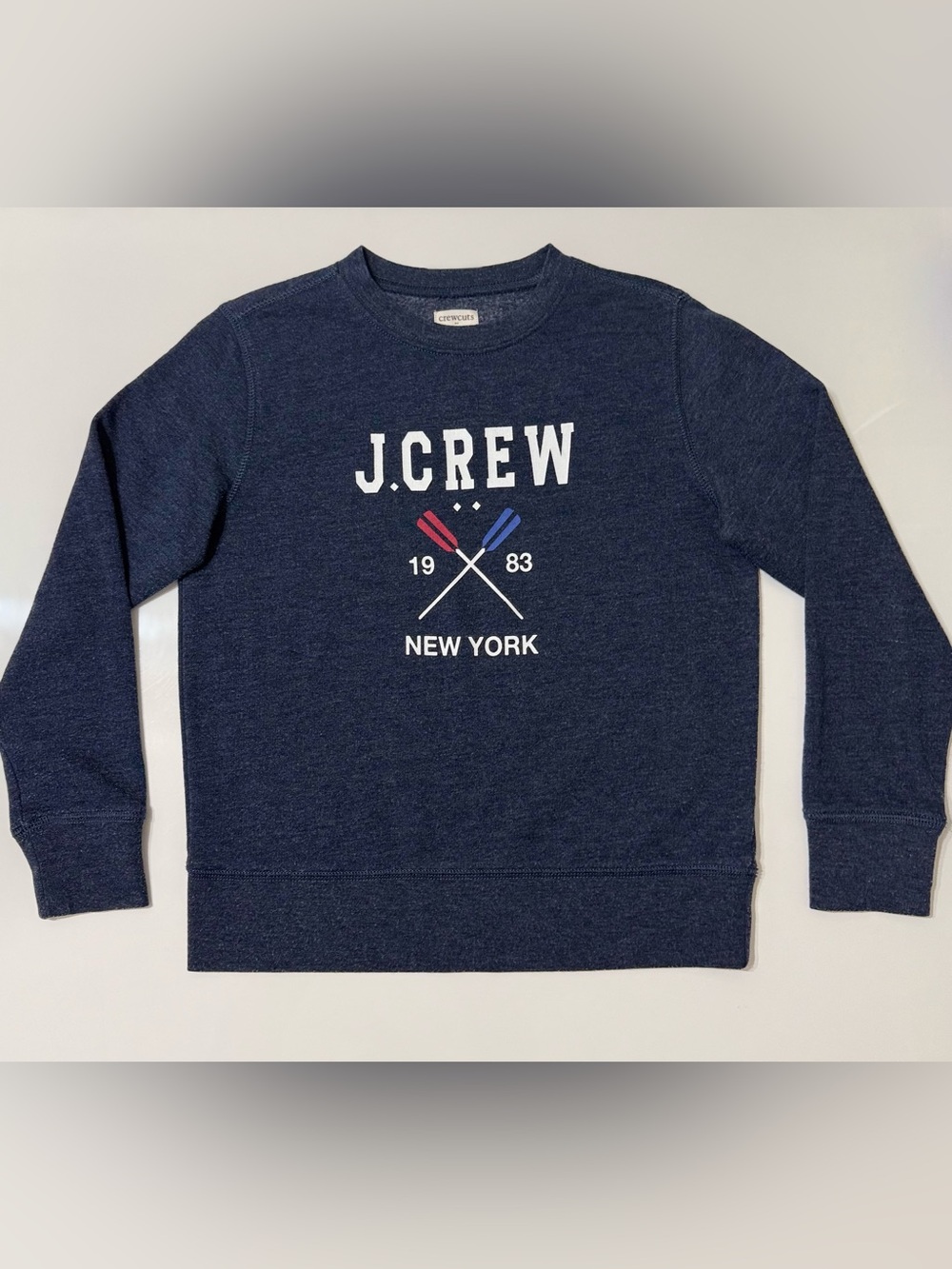 J. CREW Crewcuts Boys Logo Pullover Crewneck Sweater - Medium (8-9)